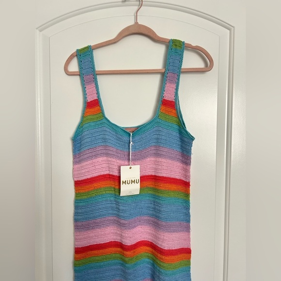 Show Me Your Mumu Day Trip Rainbow Crotchet Dress Coverup size small NWT - Picture 6 of 14